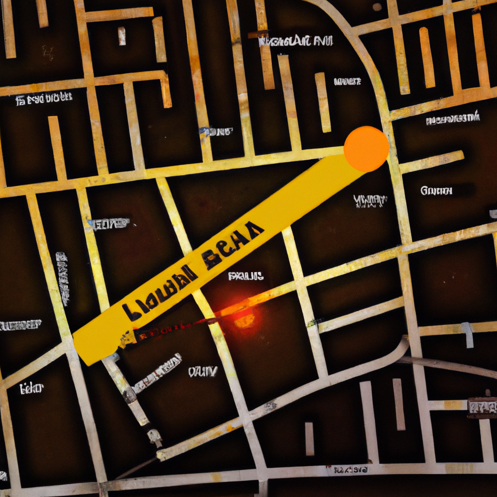 Schematic map of Ulsoor, Bengaluru with a pin marking Masala Slice location