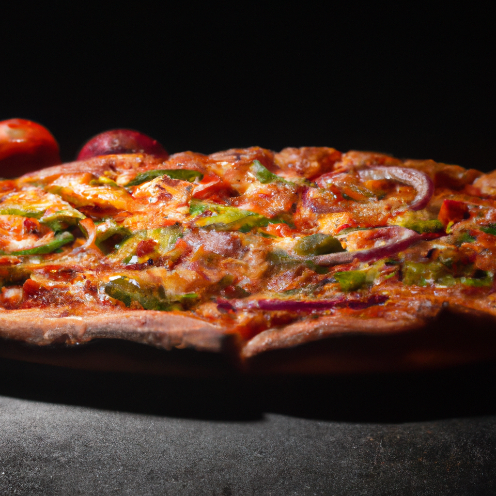 Artisanal Indian-Italian pizza baking in woodfire oven with spices like cardamom, chilli and fresh basil